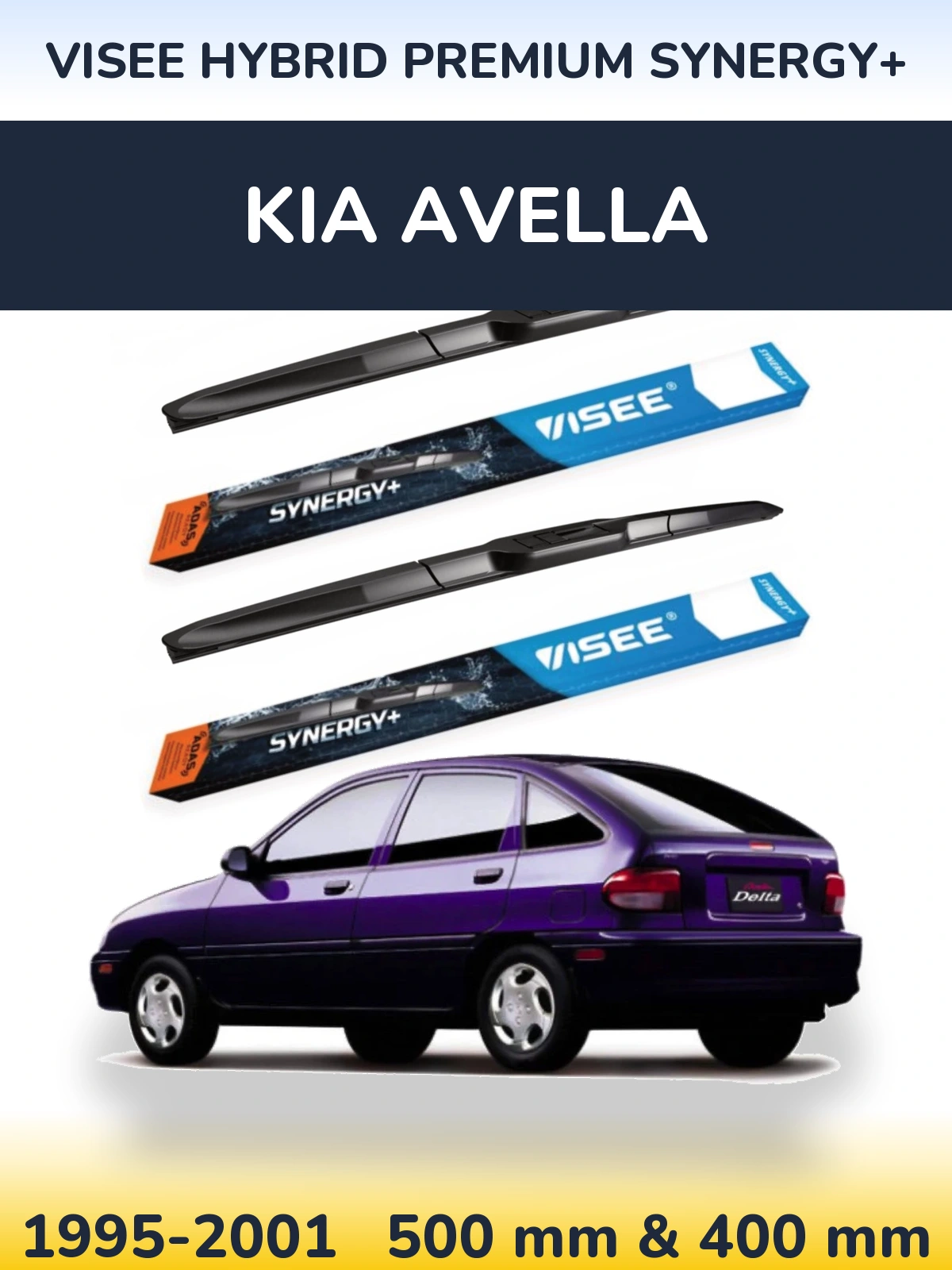 Torkarblad VISEE HYBRID PREMIUM SYNERGY+ för KIA Avella