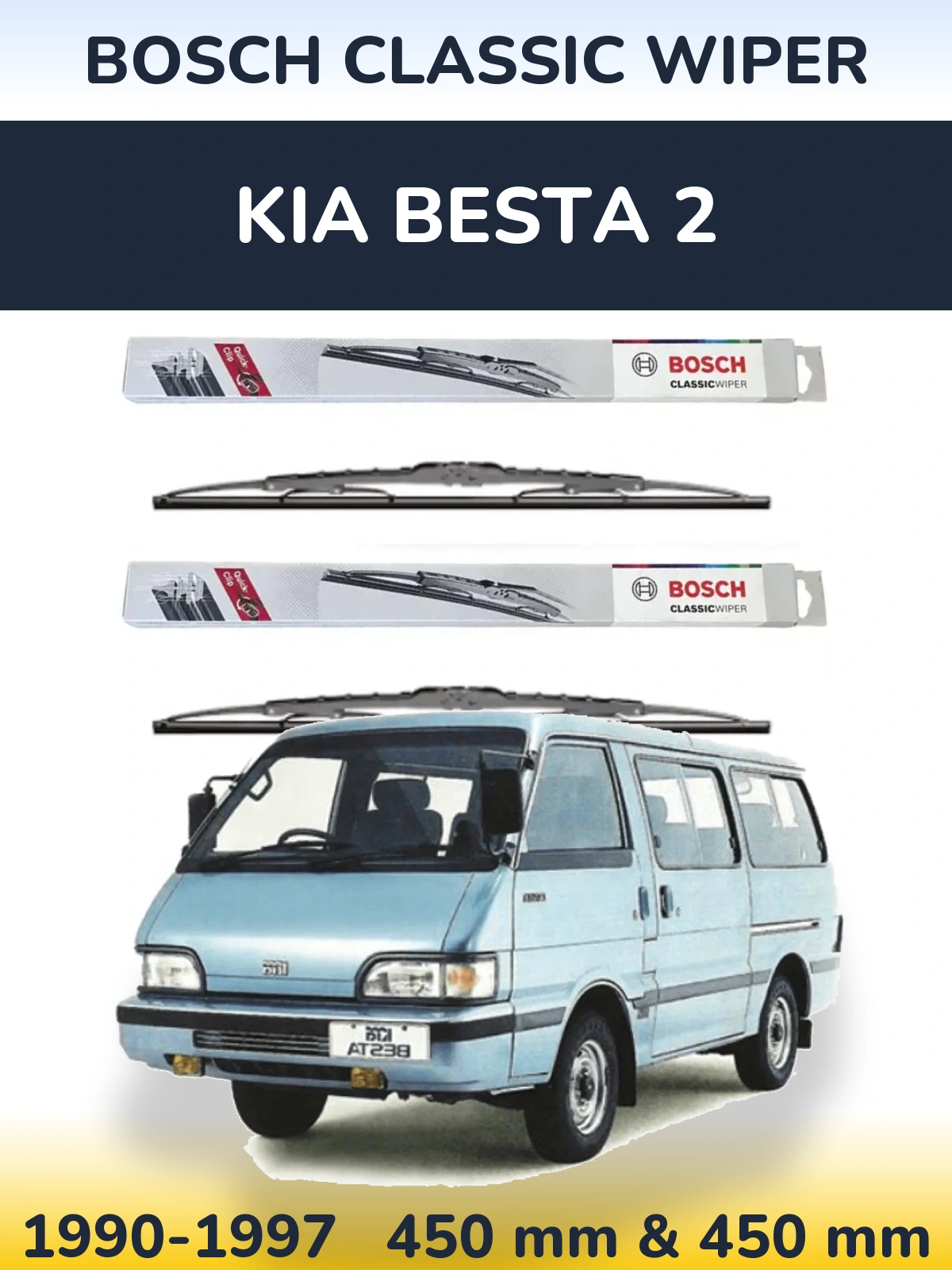 Torkarblad BOSCH Classic Wiper för KIA Besta 2
