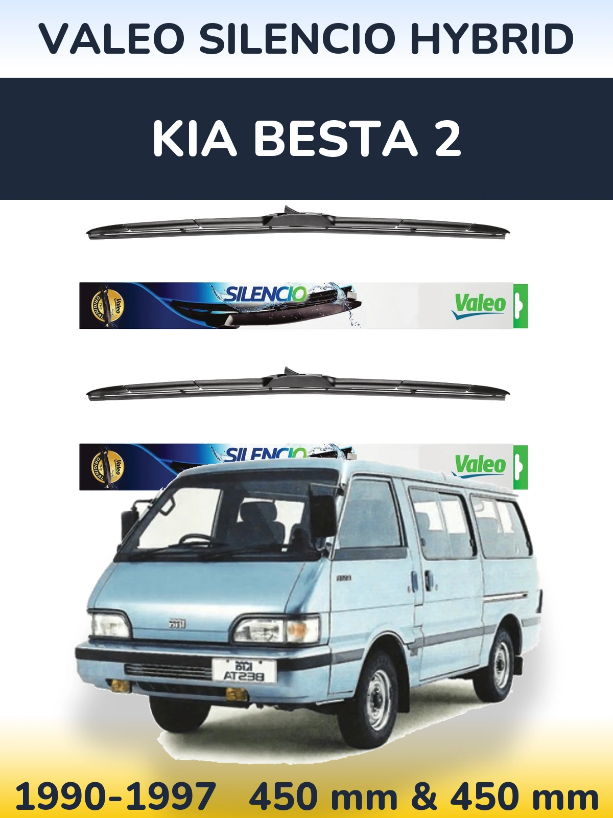 Torkarblad Valeo Silencio Hybrid för KIA Besta 2