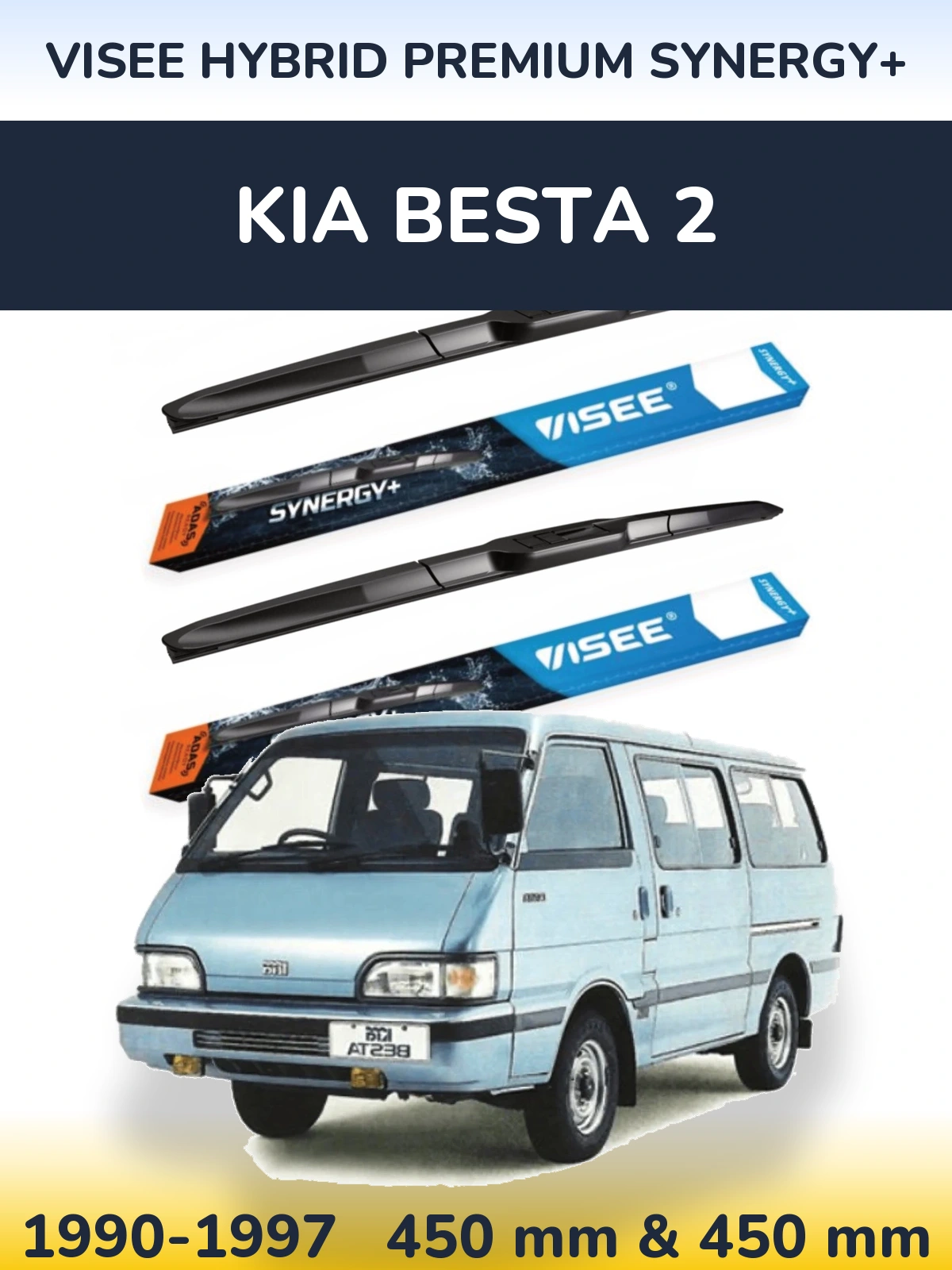 Torkarblad VISEE HYBRID PREMIUM SYNERGY+ för KIA Besta 2