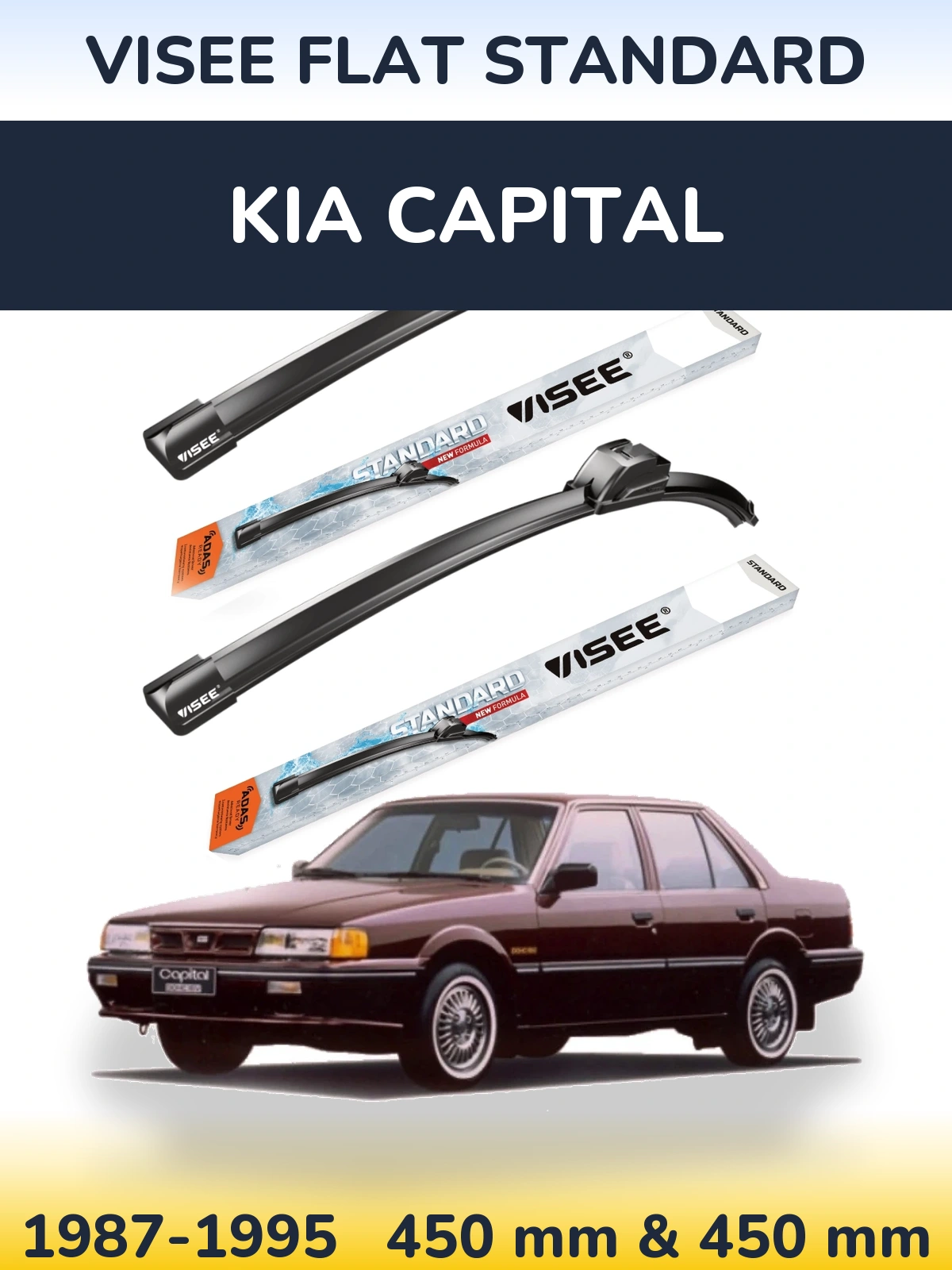 Torkarblad VISEE FLAT STANDARD för KIA Capital