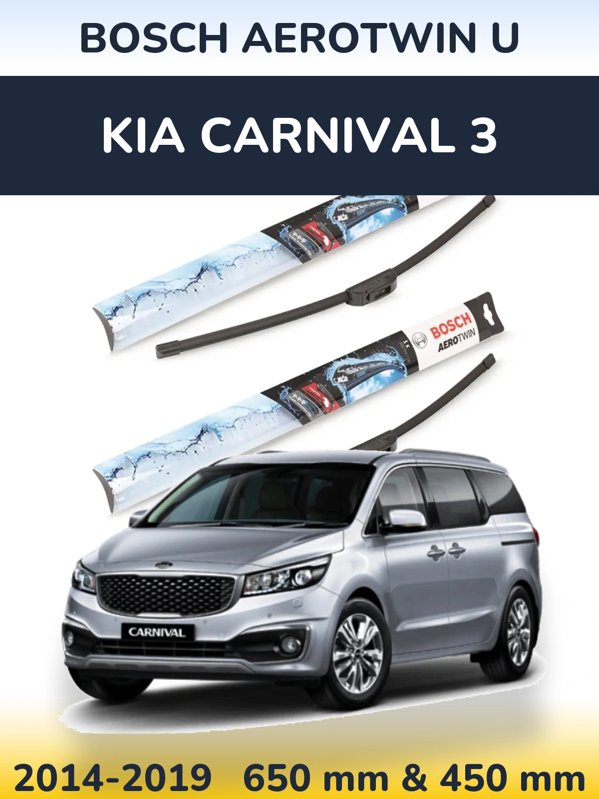 Torkarblad BOSCH AeroTwin U för KIA Carnival 3