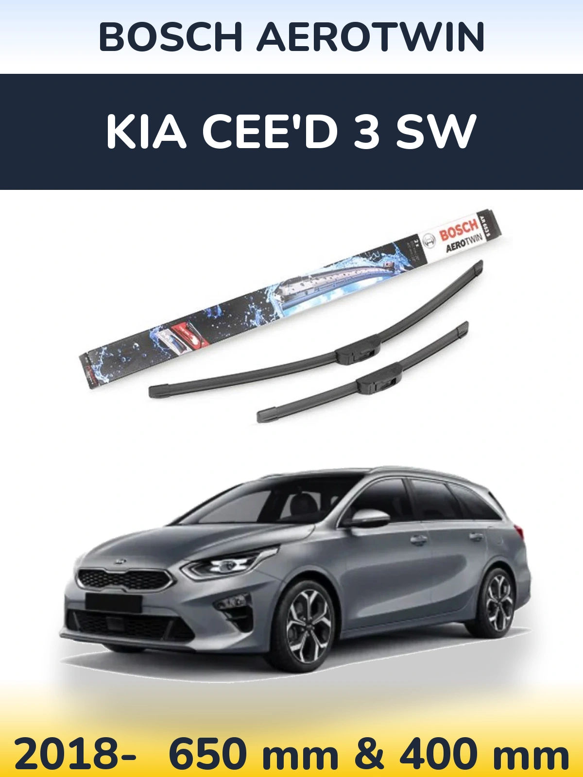 Torkarblad BOSCH AeroTwin för KIA Cee'd 3 SW
