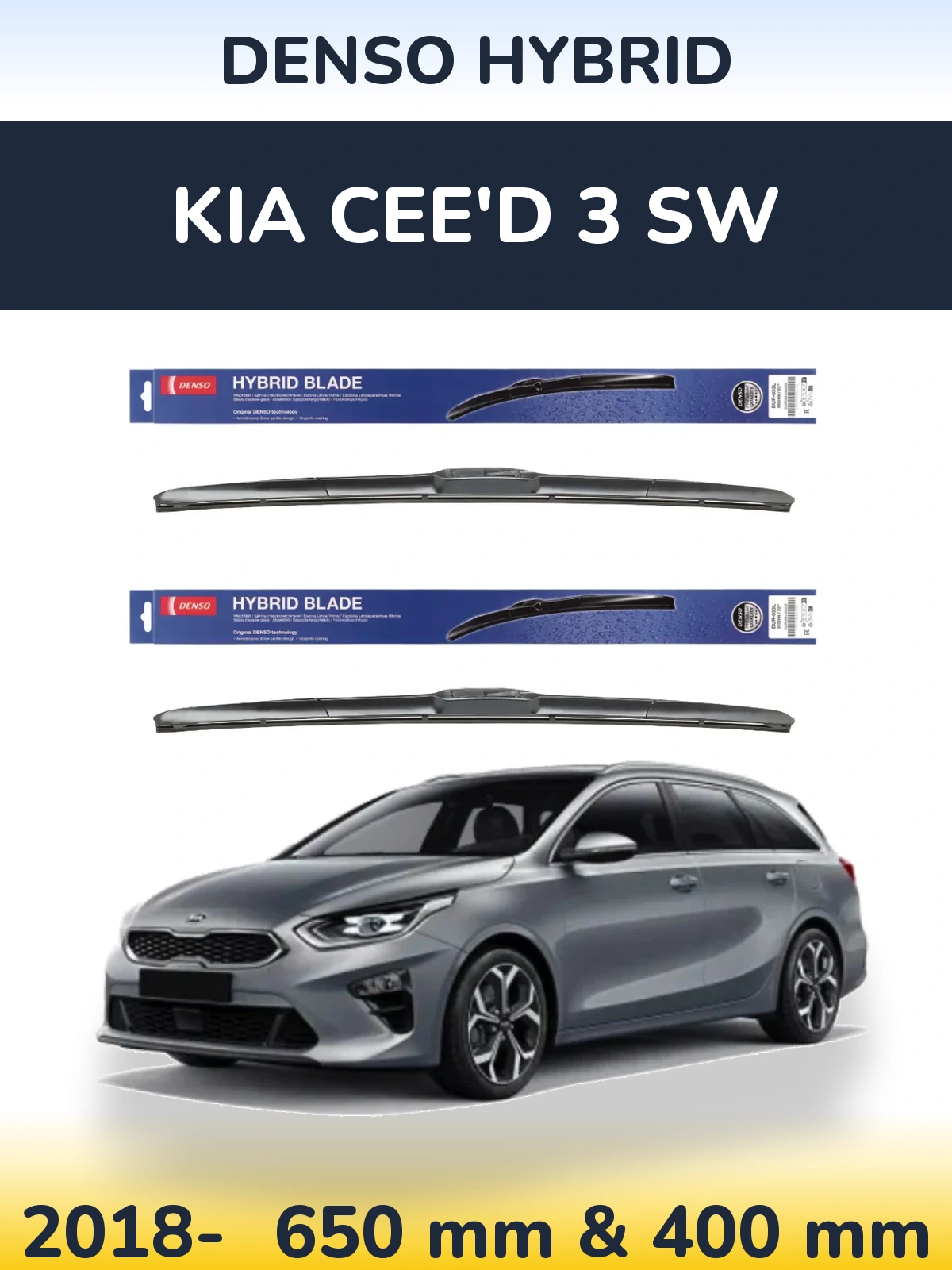 Torkarblad Denso Hybrid för KIA Cee'd 3 SW