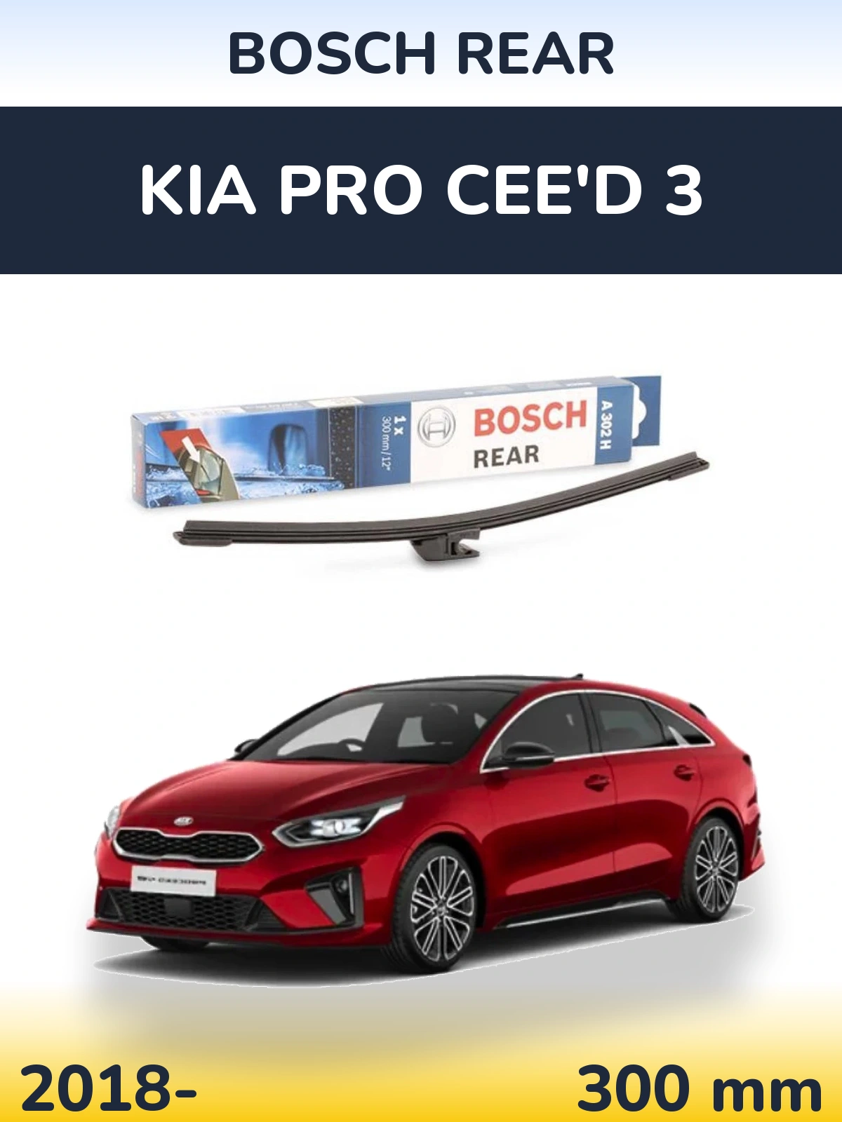 Torkarblad BOSCH Rear för KIA Pro Cee'd 3