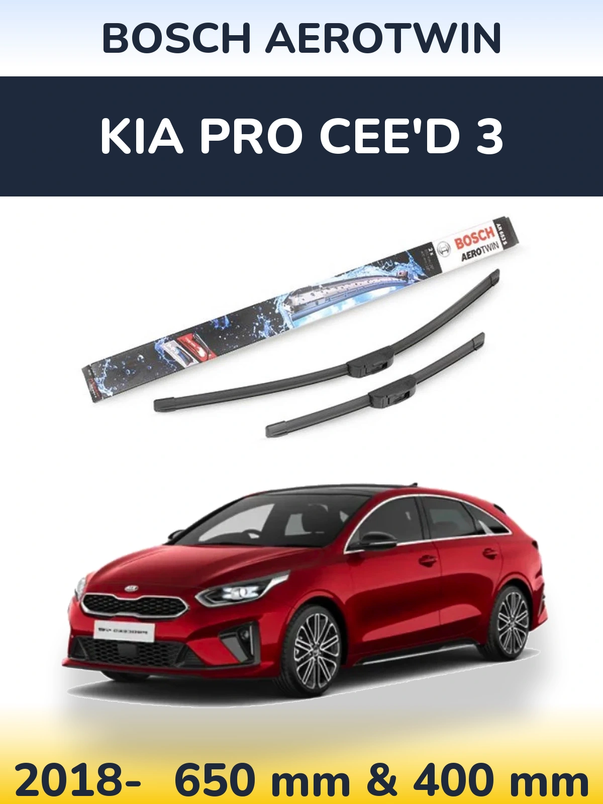 Torkarblad BOSCH AeroTwin för KIA Pro Cee'd 3