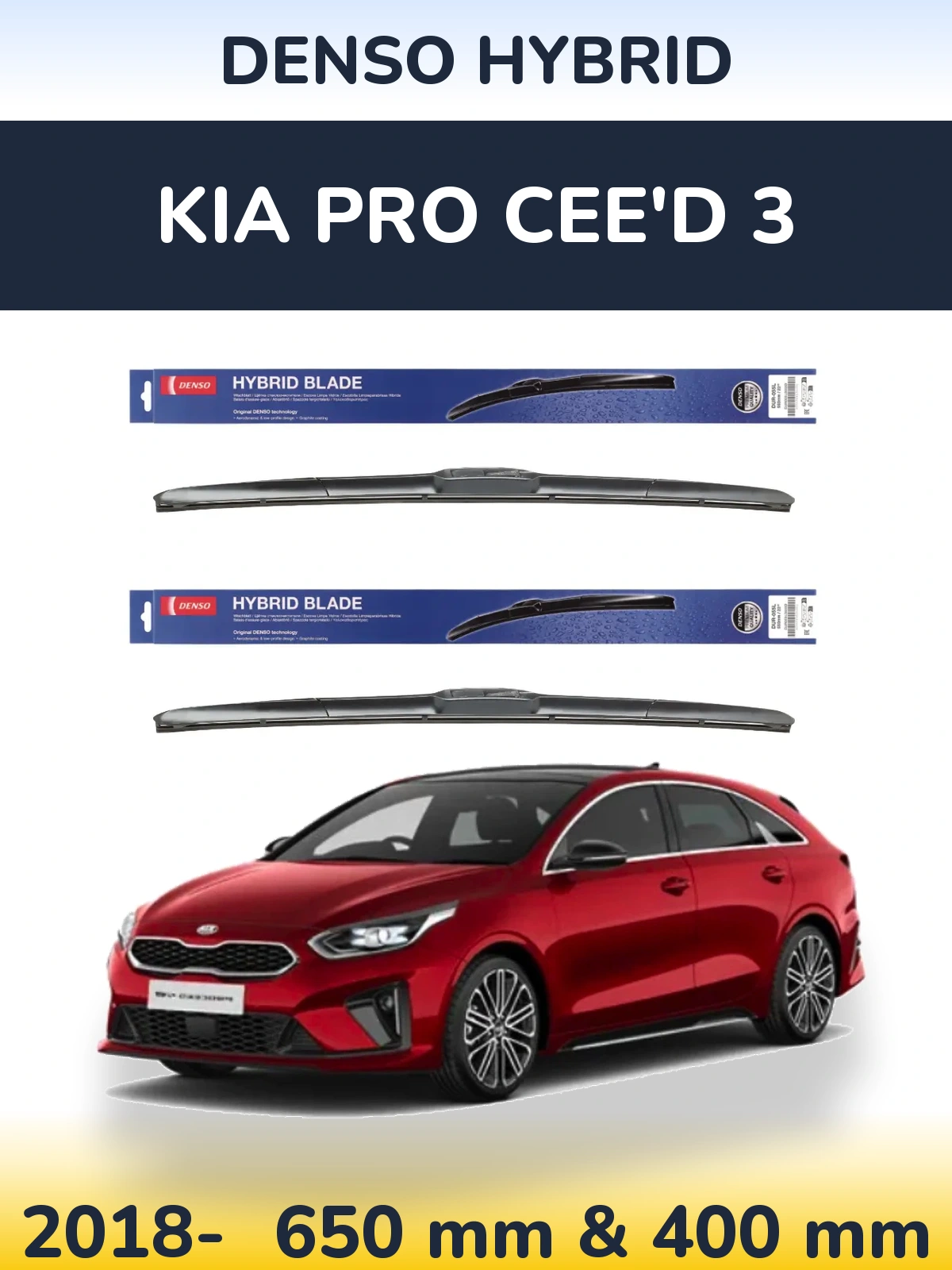 Torkarblad Denso Hybrid för KIA Pro Cee'd 3