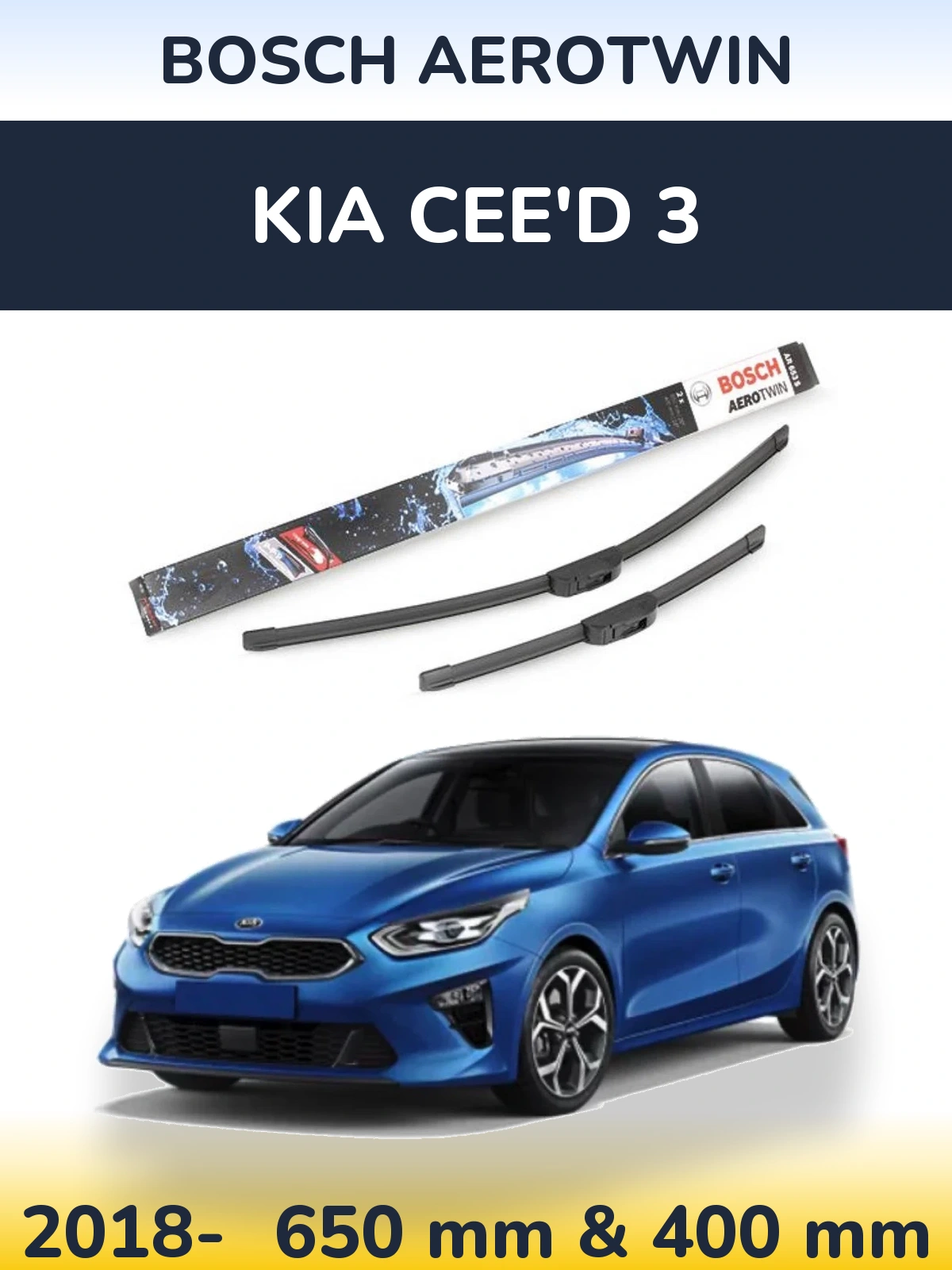 Torkarblad BOSCH AeroTwin för KIA Cee'd 3