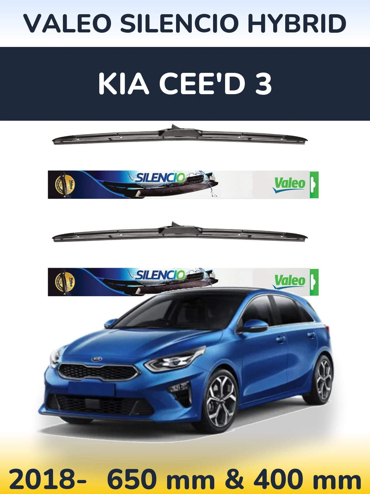 Torkarblad Valeo Silencio Hybrid för KIA Cee'd 3