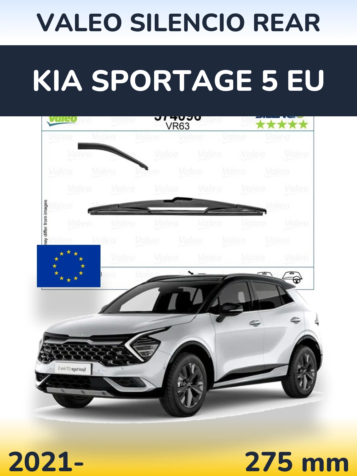 Torkarblad Valeo Silencio Rear för KIA Sportage 5 EU