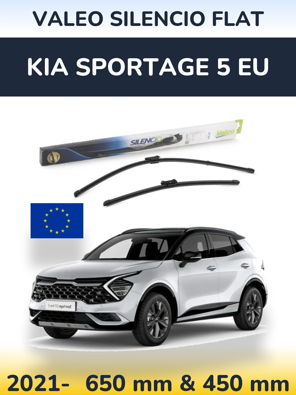 Torkarblad Valeo Silencio Flat för KIA Sportage 5 EU