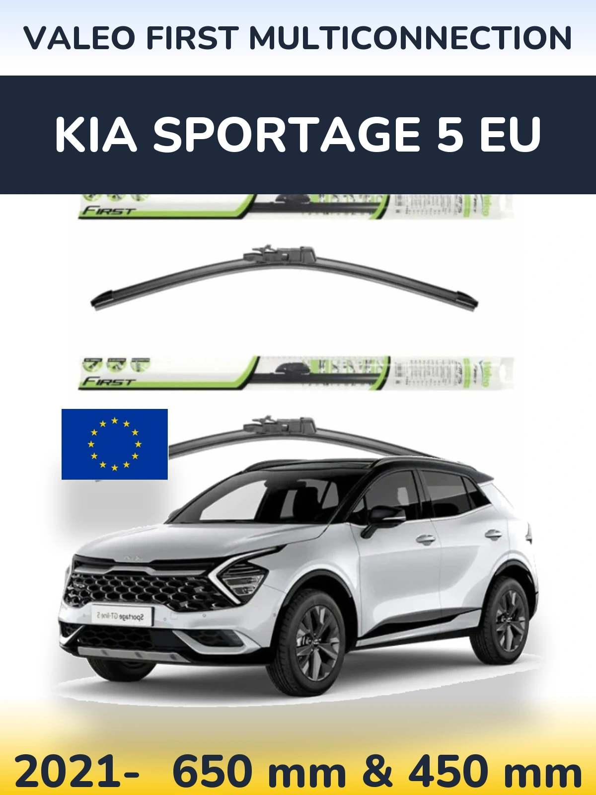 Torkarblad Valeo First MultiConnection för KIA Sportage 5 EU