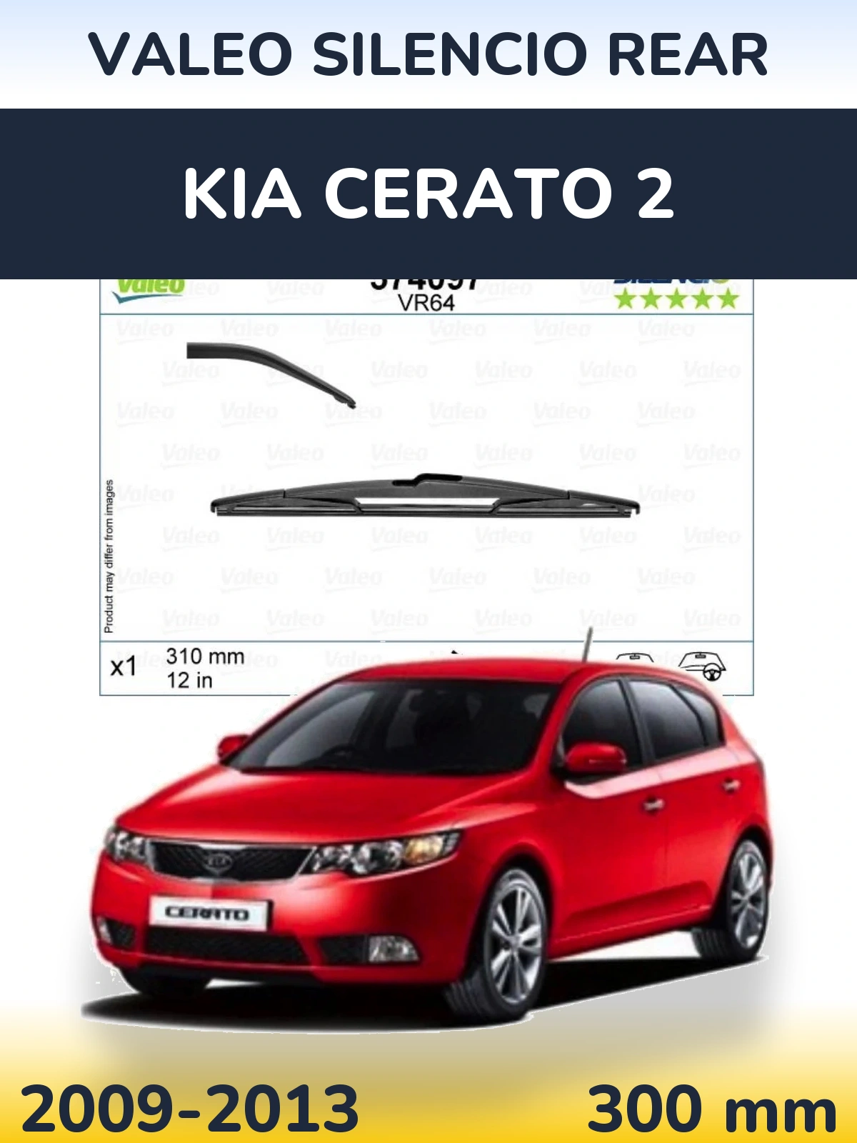 Torkarblad Valeo Silencio Rear för KIA Cerato 2