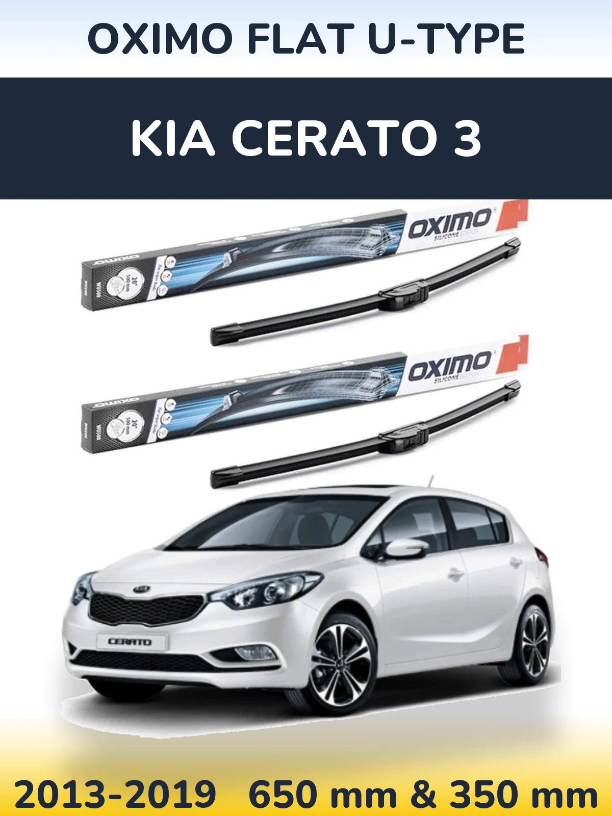 Torkarblad Oximo Flat U-type för KIA Cerato 3