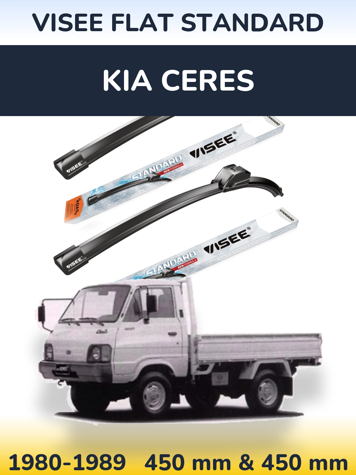Torkarblad VISEE FLAT STANDARD för KIA Ceres