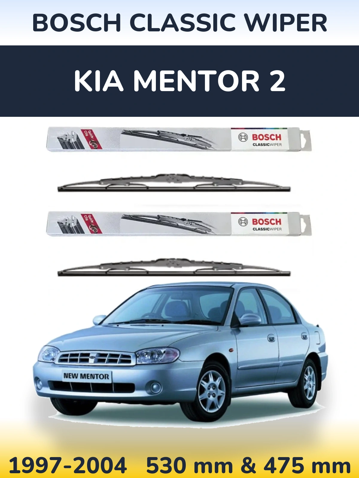 Torkarblad BOSCH Classic Wiper för KIA Mentor 2