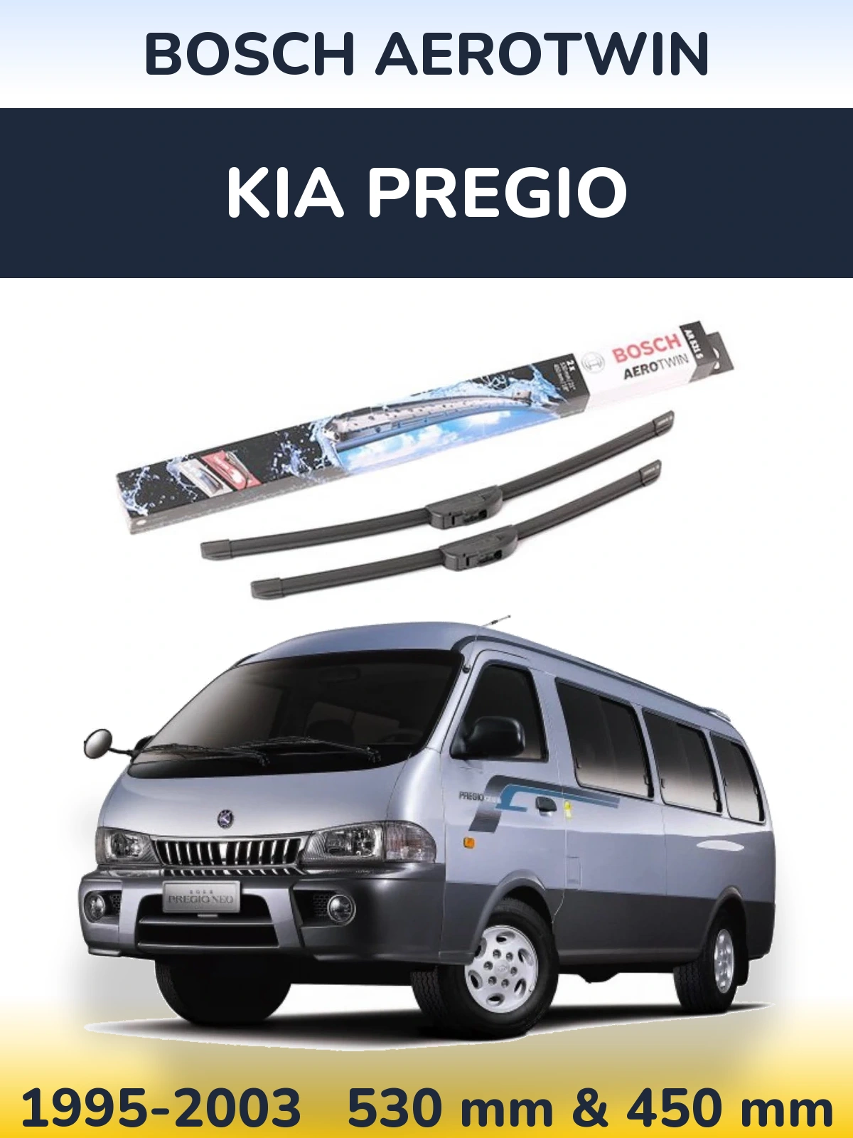 Torkarblad BOSCH AeroTwin för KIA Pregio