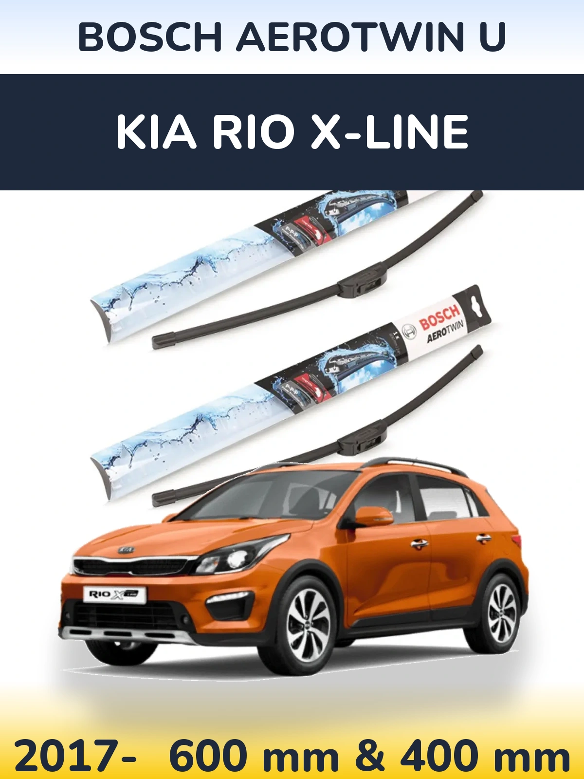 Torkarblad BOSCH AeroTwin U för KIA Rio X-Line