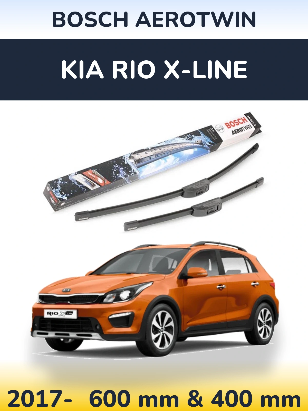 Torkarblad BOSCH AeroTwin för KIA Rio X-Line