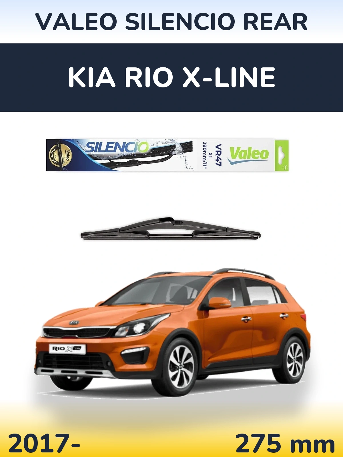 Torkarblad Valeo Silencio Rear för KIA Rio X-Line