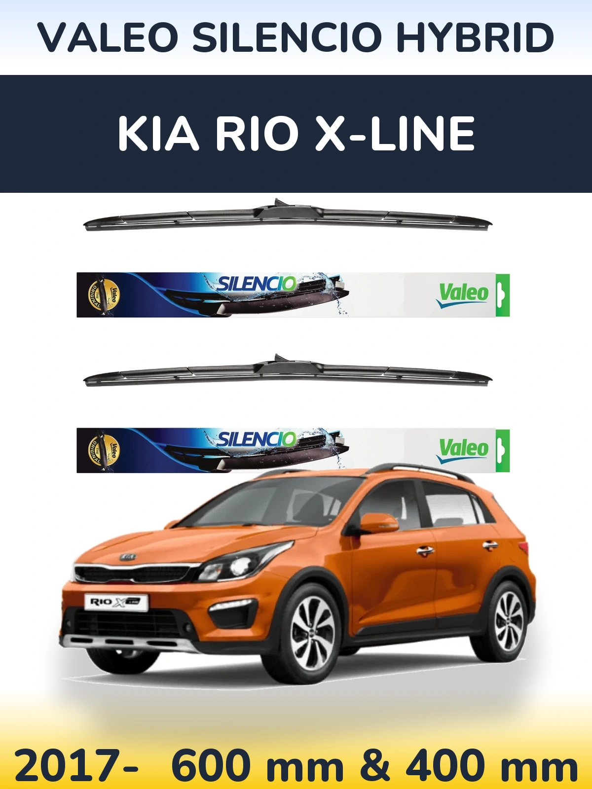 Torkarblad Valeo Silencio Hybrid för KIA Rio X-Line