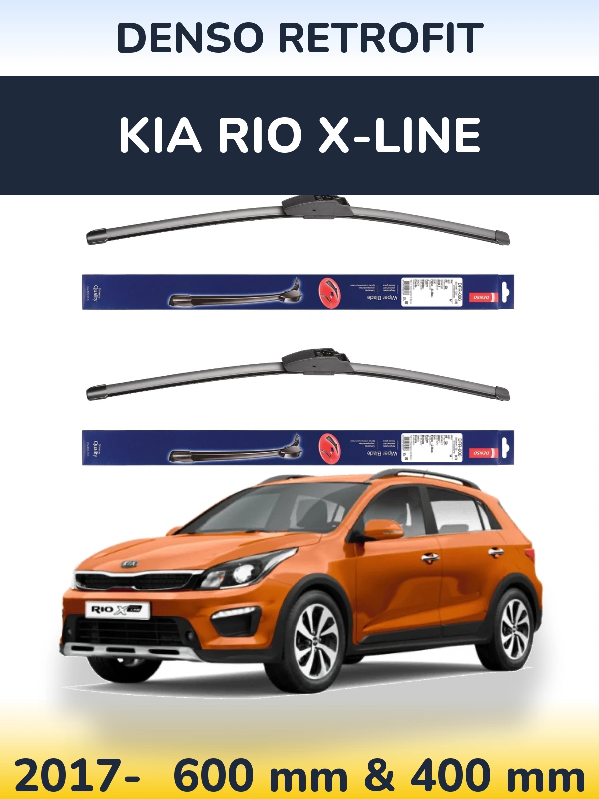 Torkarblad Denso Retrofit för KIA Rio X-Line