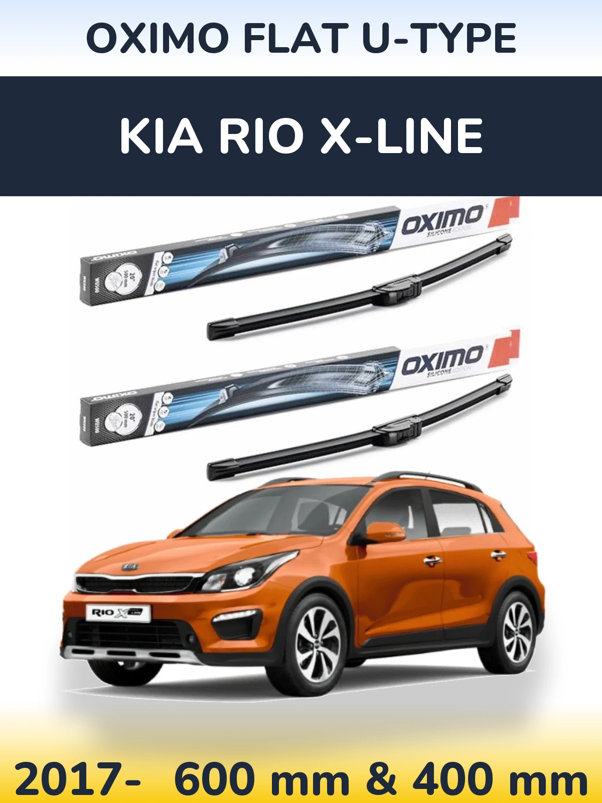 Torkarblad Oximo Flat U-type för KIA Rio X-Line