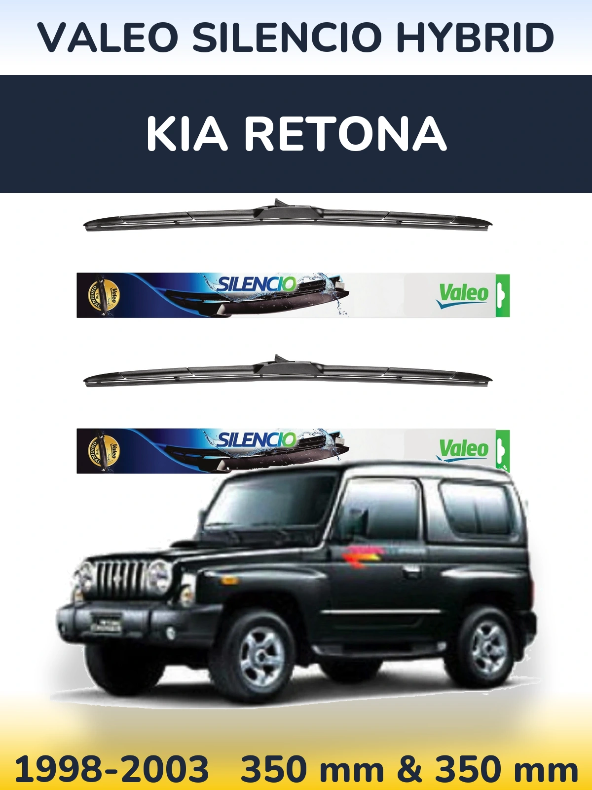Torkarblad Valeo Silencio Hybrid för KIA Retona