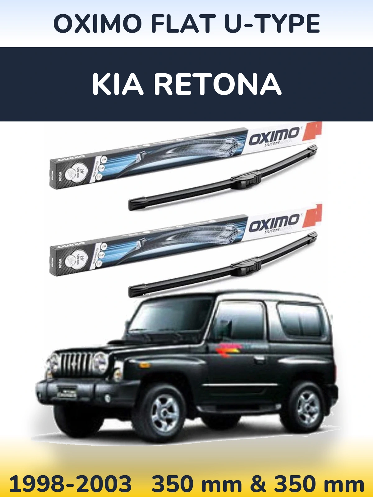 Torkarblad Oximo Flat U-type för KIA Retona