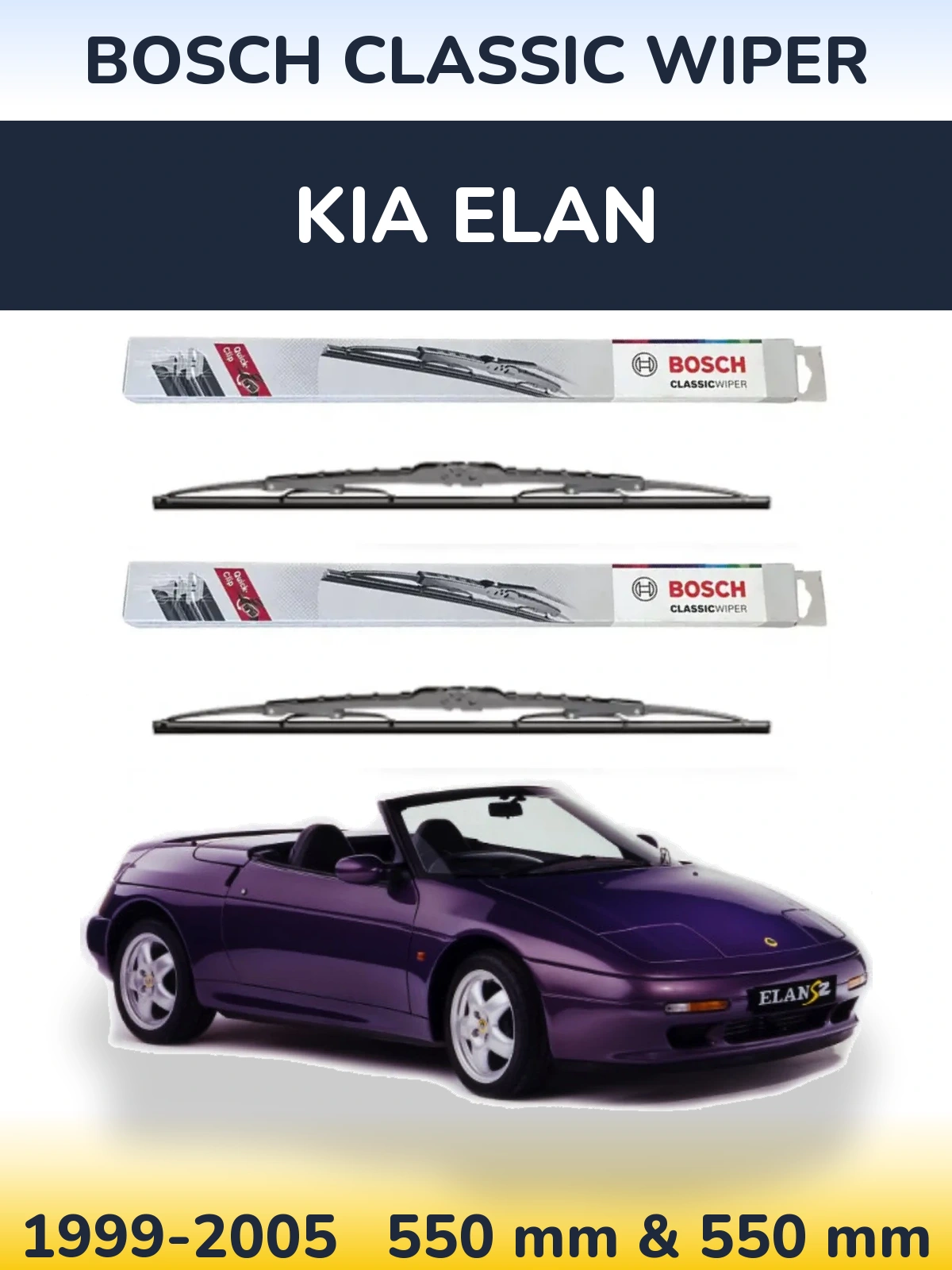 Torkarblad BOSCH Classic Wiper för KIA Elan