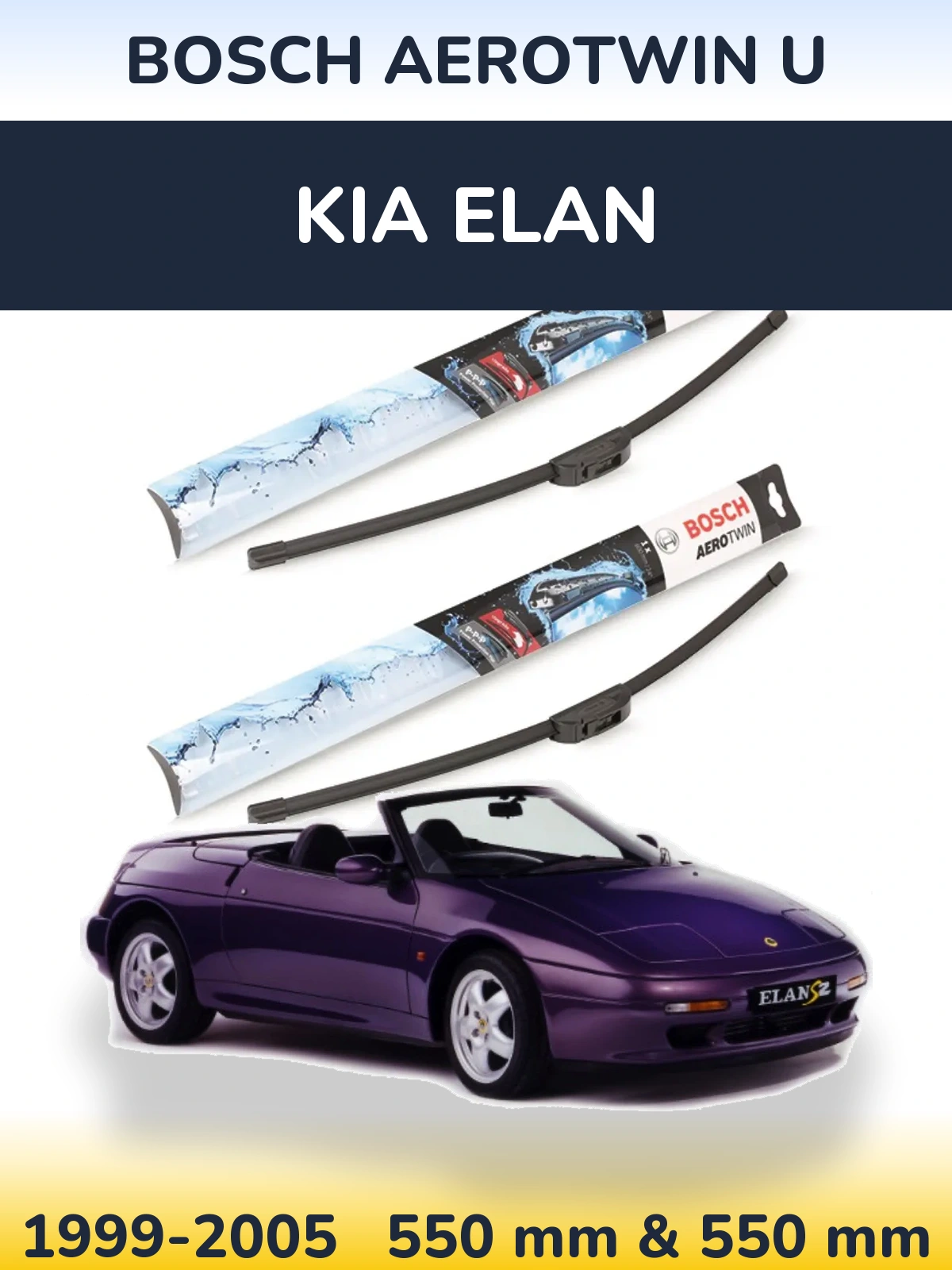 Torkarblad BOSCH AeroTwin U för KIA Elan