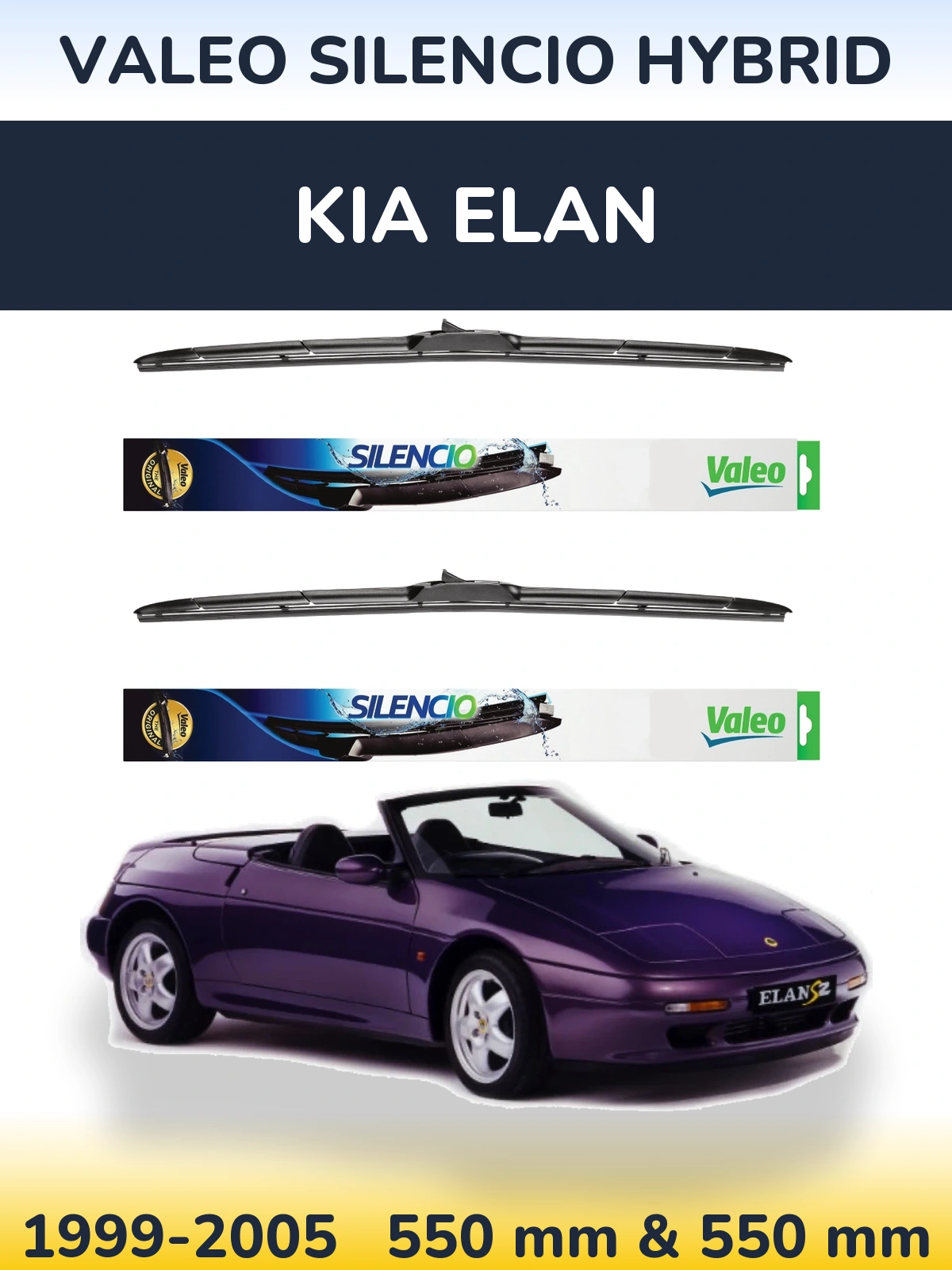 Torkarblad Valeo Silencio Hybrid för KIA Elan
