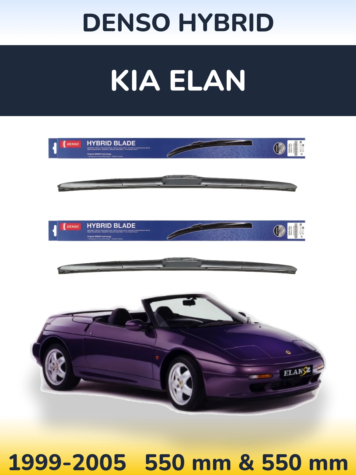 Torkarblad Denso Hybrid för KIA Elan