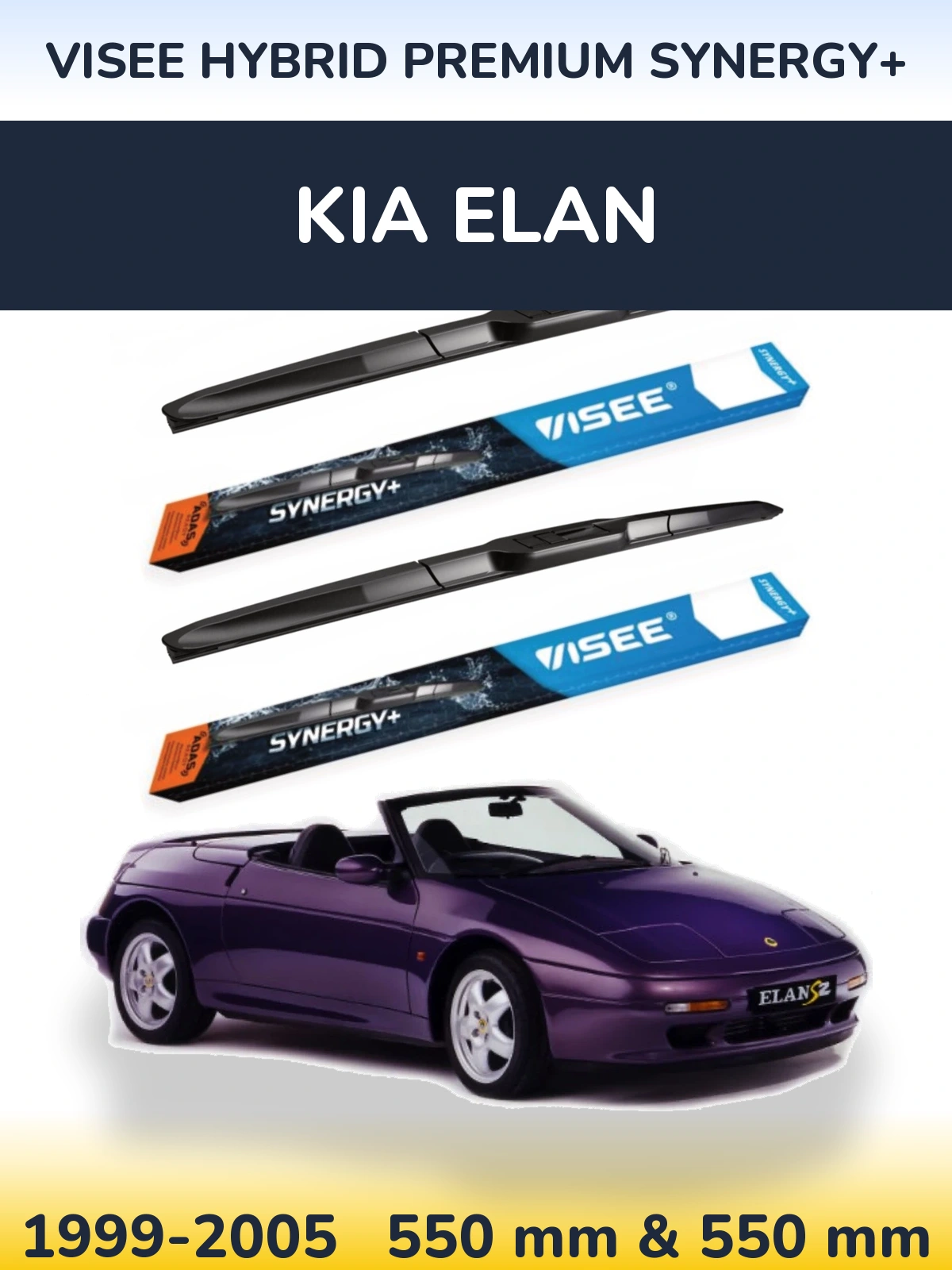 Torkarblad VISEE HYBRID PREMIUM SYNERGY+ för KIA Elan