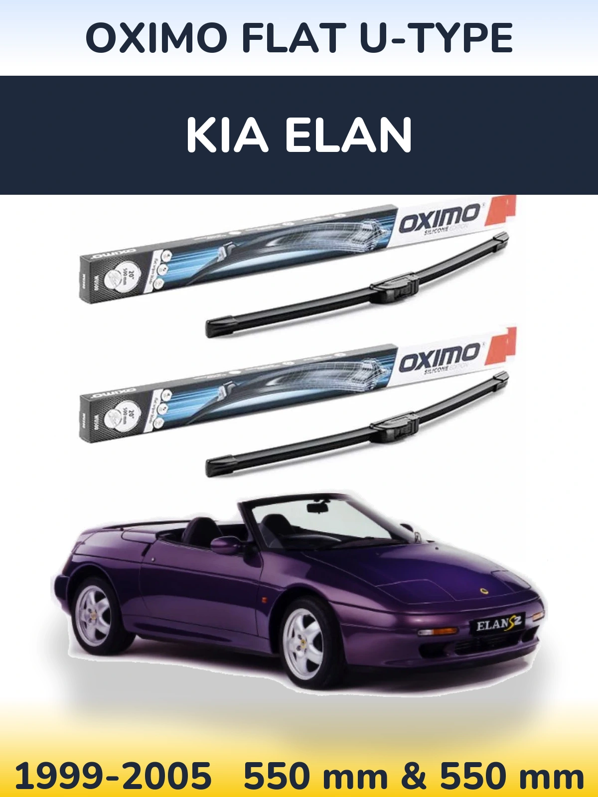 Torkarblad Oximo Flat U-type för KIA Elan
