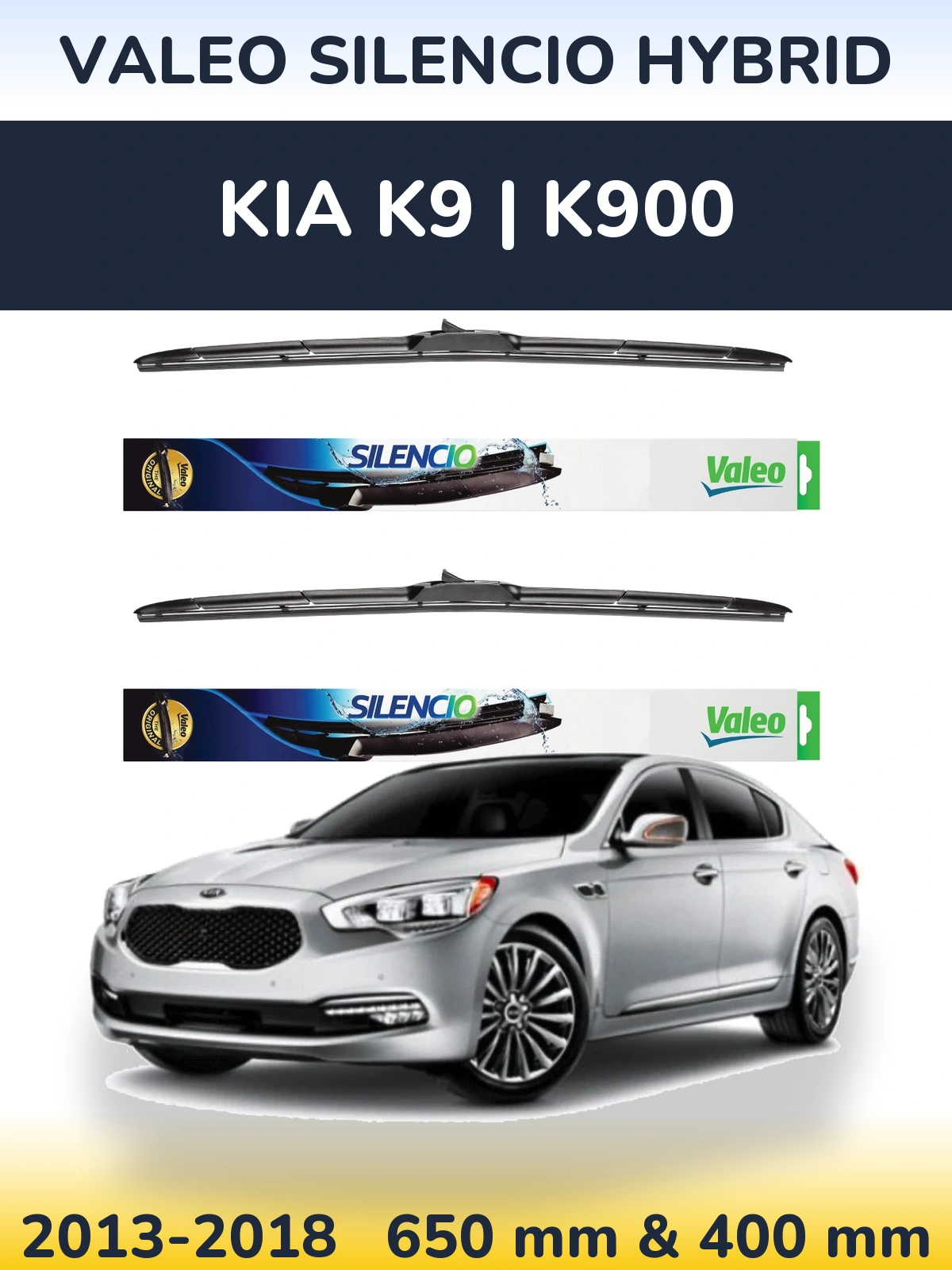 Torkarblad Valeo Silencio Hybrid för KIA K9 | K900