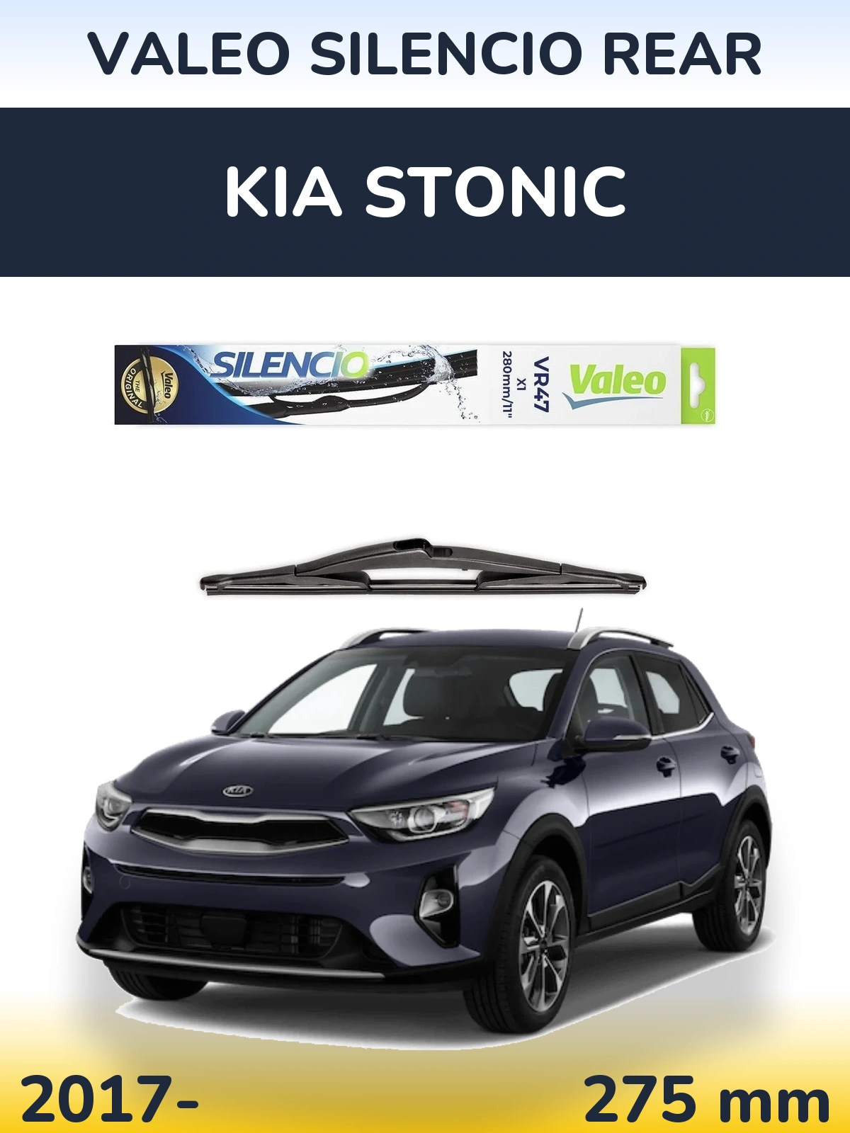 Torkarblad Valeo Silencio Rear för KIA Stonic