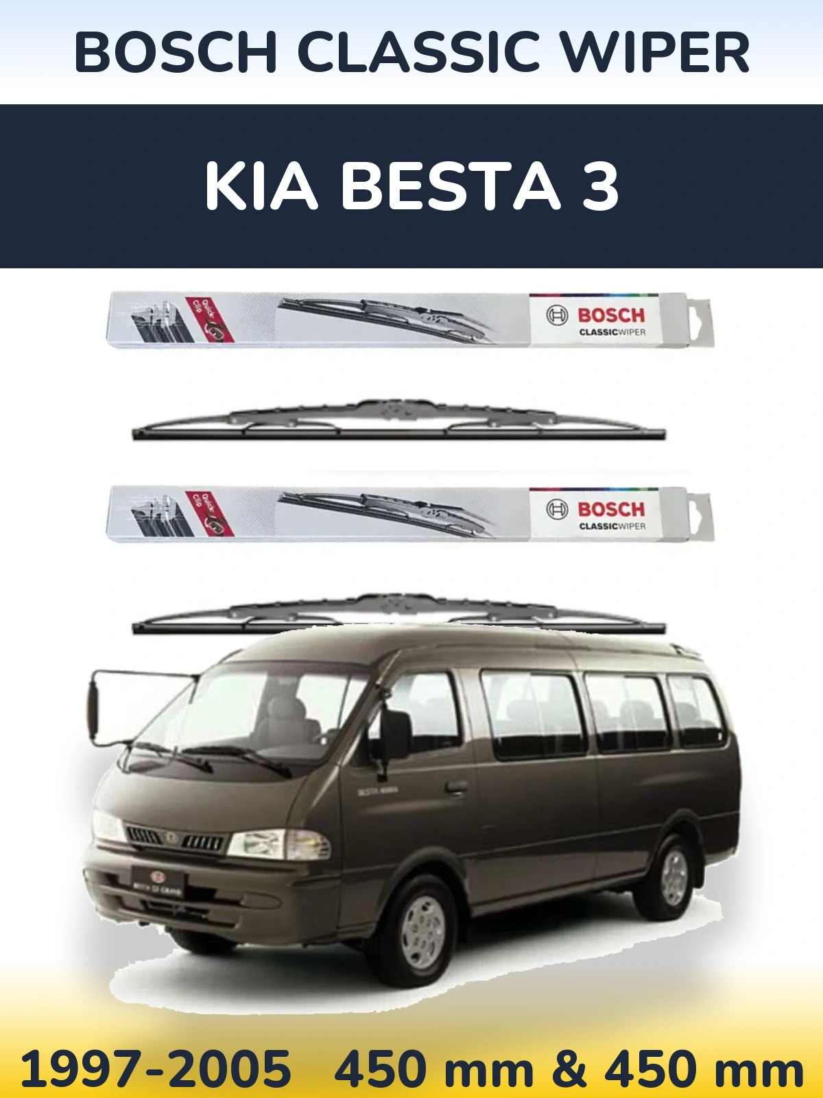Torkarblad BOSCH Classic Wiper för KIA Besta 3