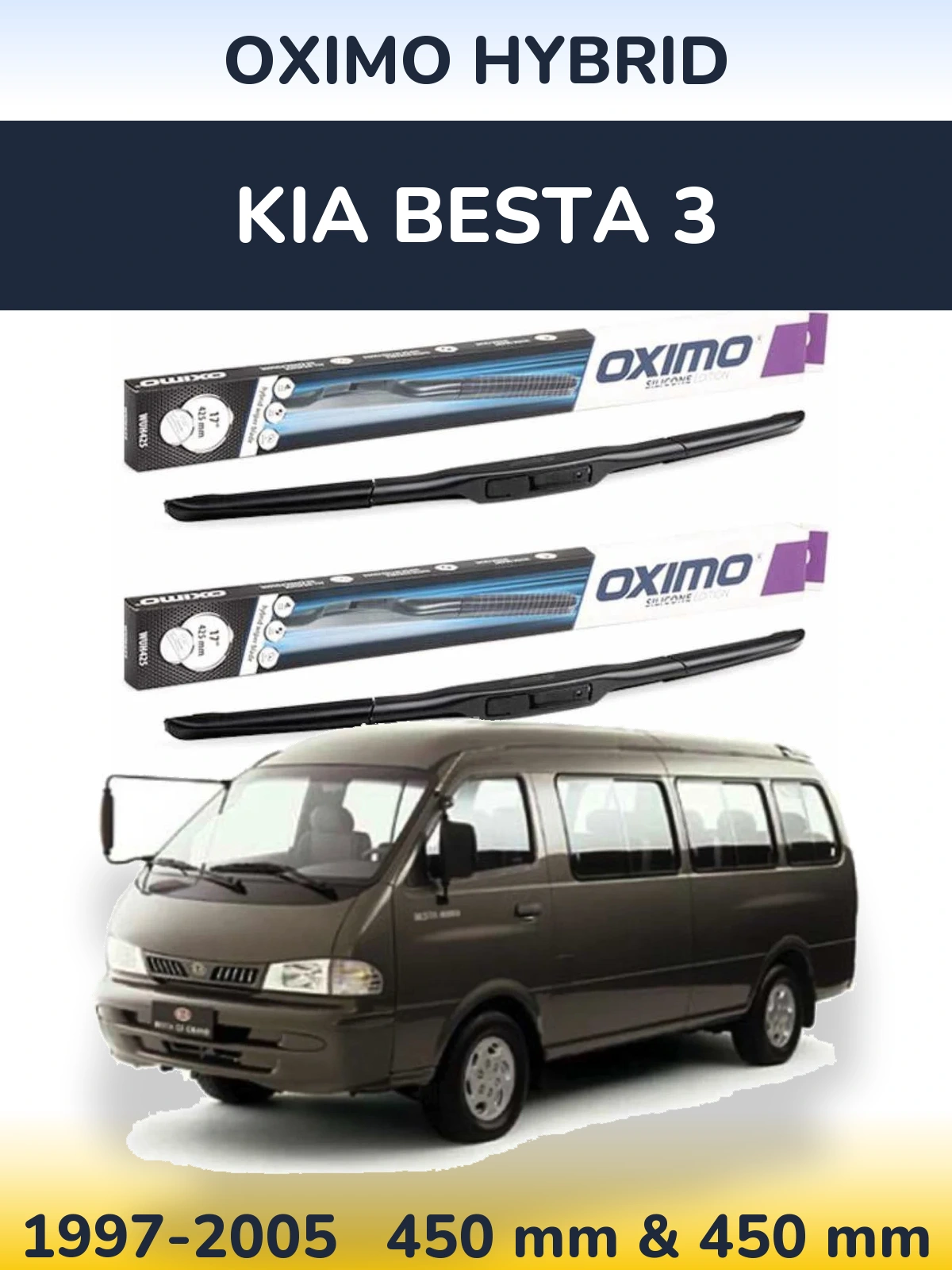 Torkarblad Oximo Hybrid för KIA Besta 3