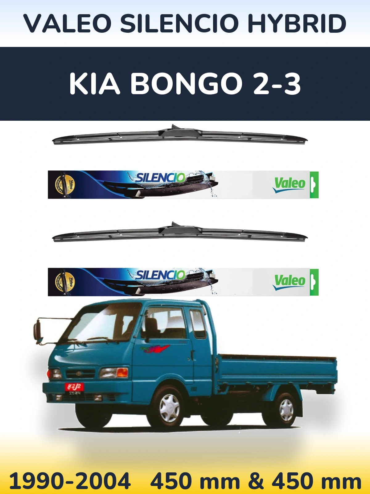 Torkarblad Valeo Silencio Hybrid för KIA Bongo 2-3