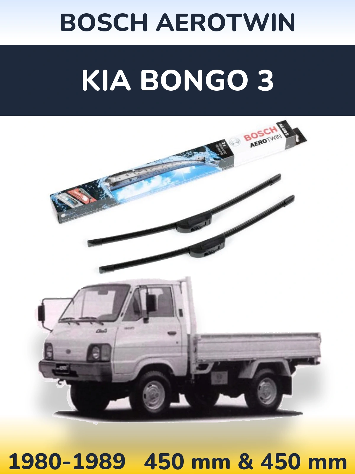 Torkarblad BOSCH AeroTwin för KIA Bongo 3