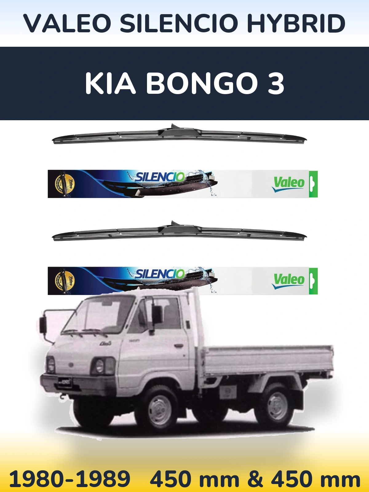 Torkarblad Valeo Silencio Hybrid för KIA Bongo 3