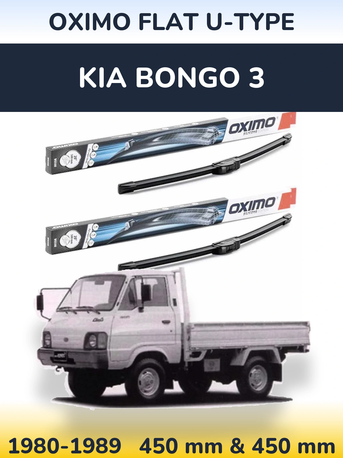 Torkarblad Oximo Flat U-type för KIA Bongo 3