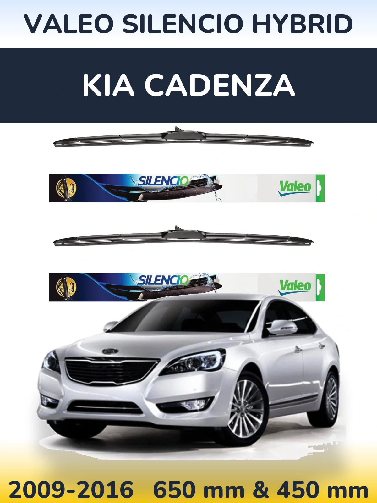 Torkarblad Valeo Silencio Hybrid för KIA Cadenza