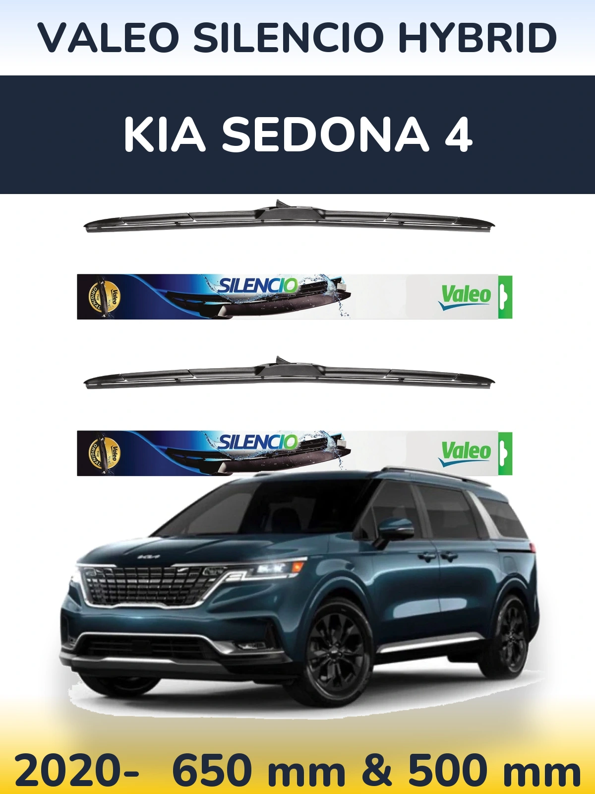 Torkarblad Valeo Silencio Hybrid för KIA Sedona 4
