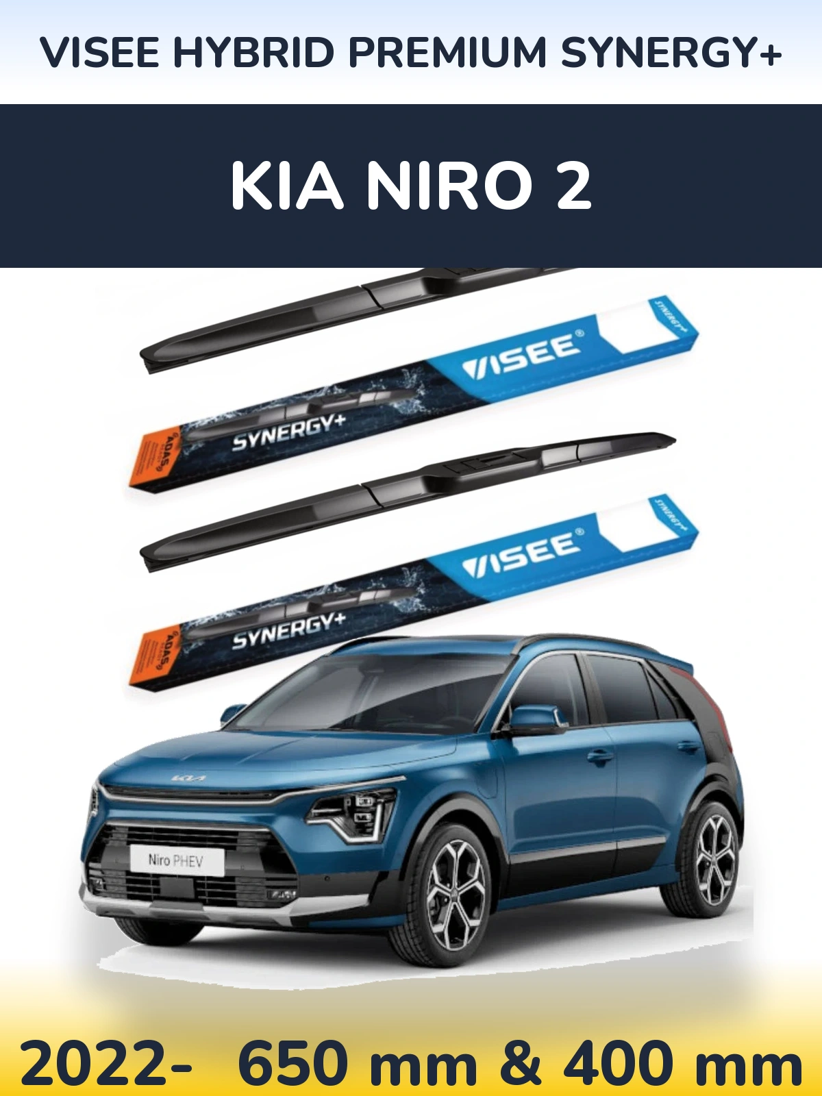 Torkarblad VISEE HYBRID PREMIUM SYNERGY+ för KIA Niro 2