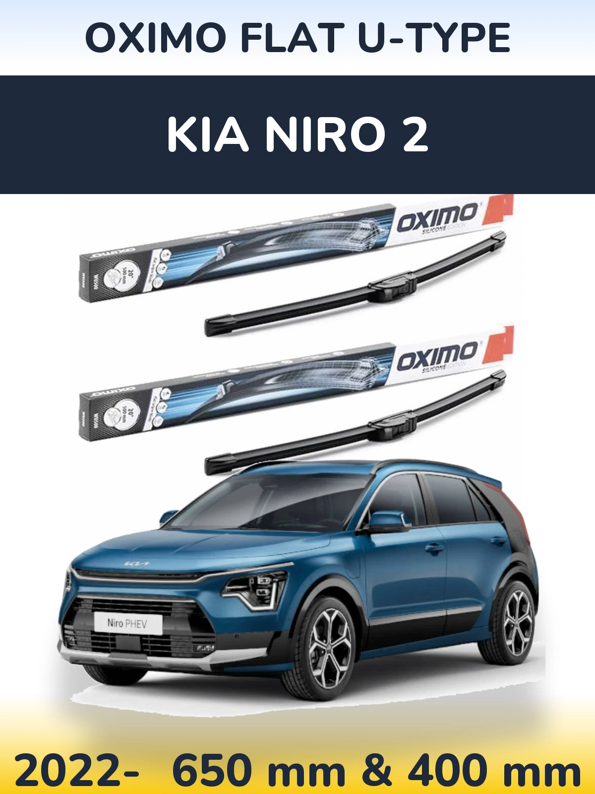 Torkarblad Oximo Flat U-type för KIA Niro 2