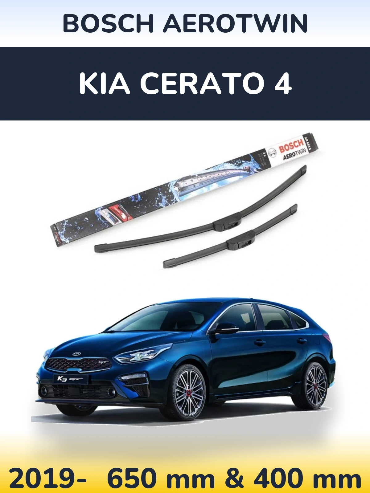 Torkarblad BOSCH AeroTwin för KIA Cerato 4