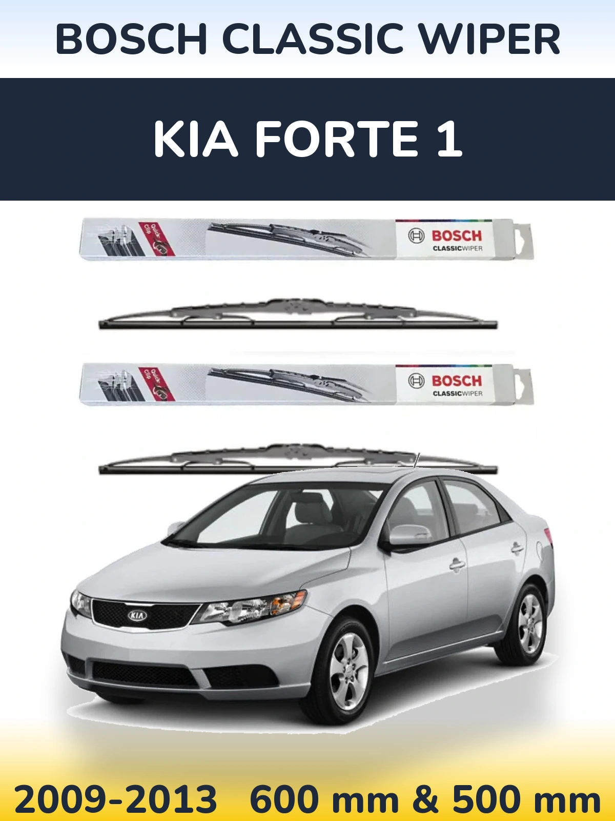 Torkarblad BOSCH Classic Wiper för KIA Forte 1