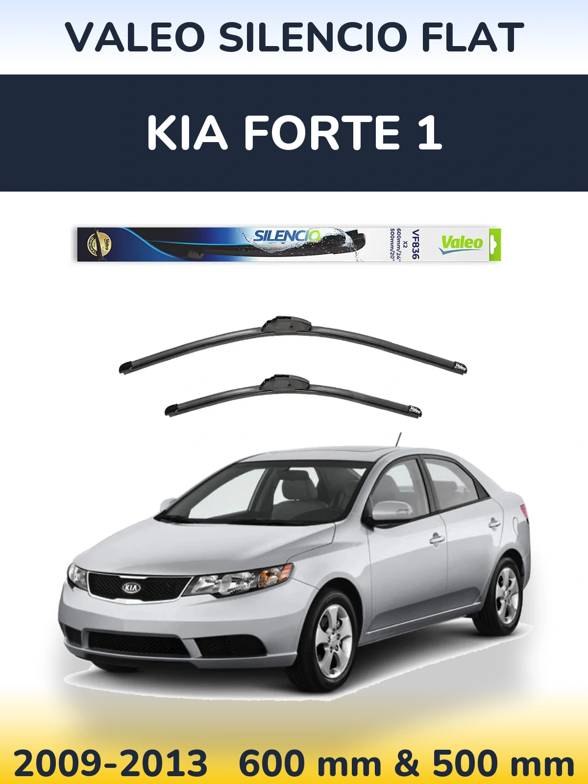 Torkarblad Valeo Silencio Flat för KIA Forte 1